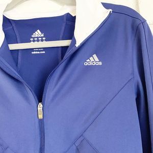 Women's Adidas Blue Track Jacket. Small.